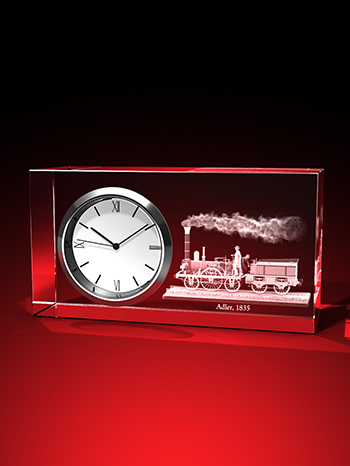 Adler - Uhr, Glas eckig – GLASFOTO.COM